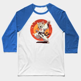 karate cat Baseball T-Shirt